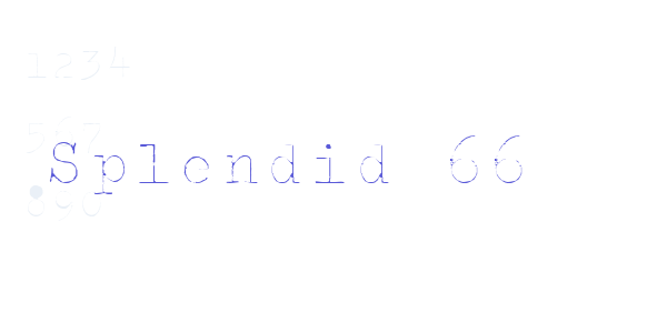 Splendid 66 font