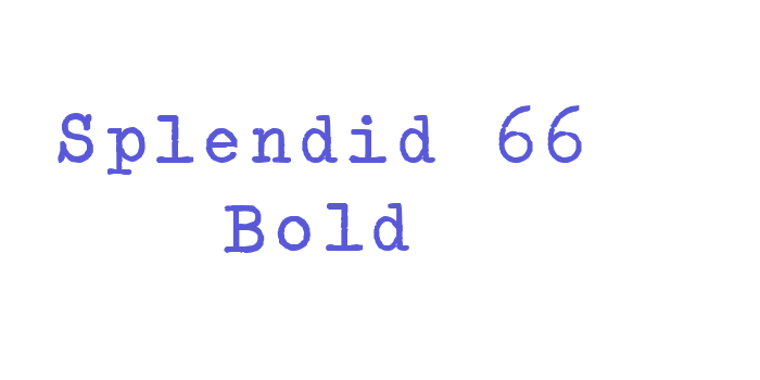 Splendid 66 Bold Font Download