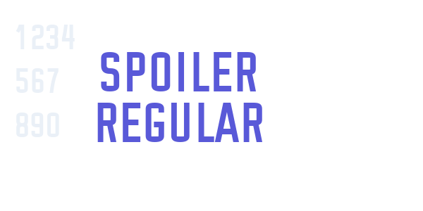 Spoiler Regular font free