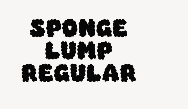 Sponge Lump Regular Font