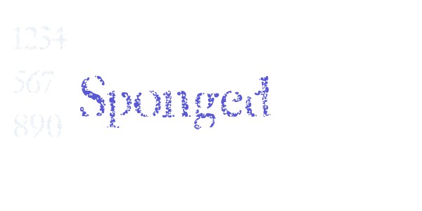 Sponged font free