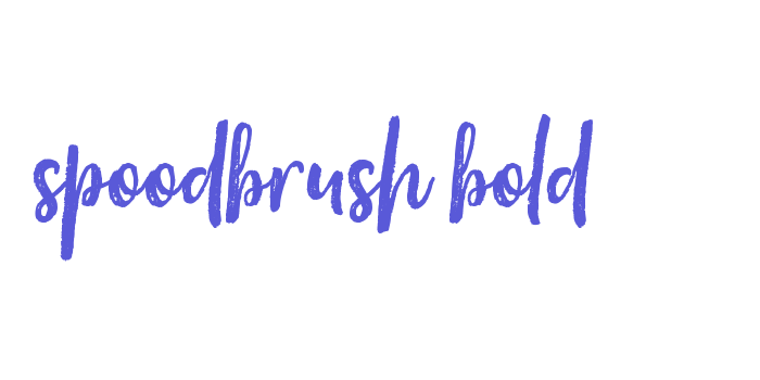 Spoodbrush Bold Font Download