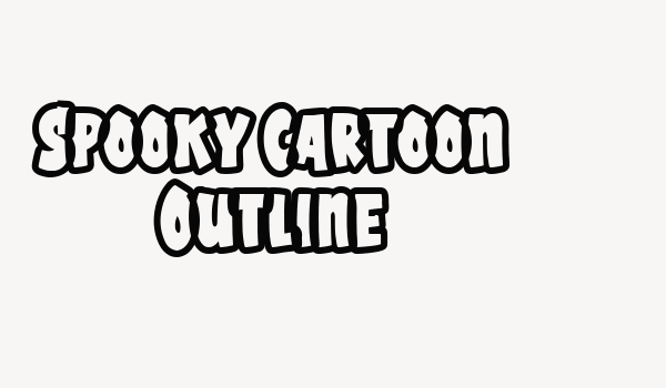 Spooky Cartoon Outline Font