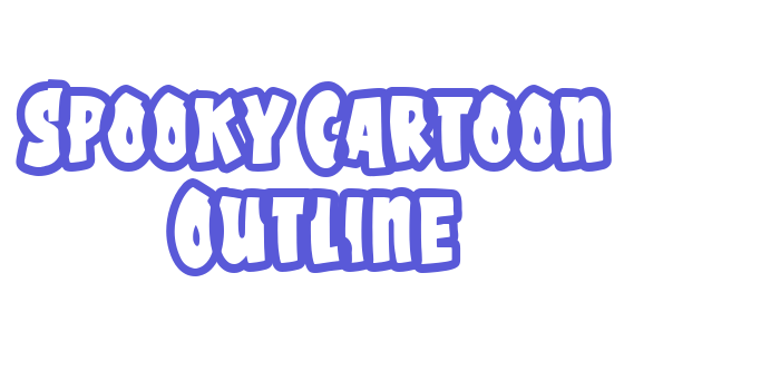 Spooky Cartoon Outline Font