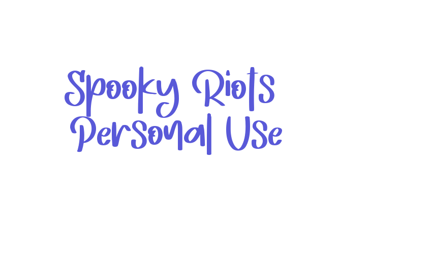 Spooky Riots – Personal Use Font Download