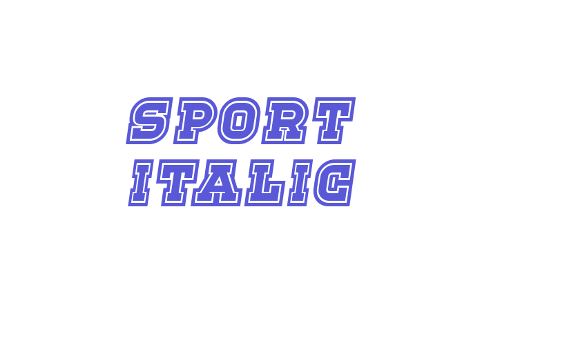 Sport Italic Font Download