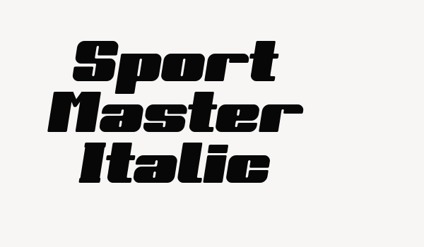 Sport Master Italic Font