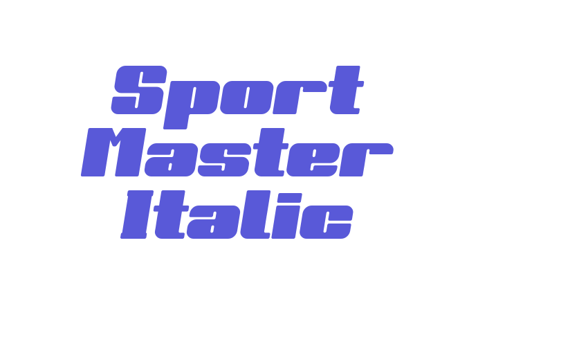 Sport Master Italic Font