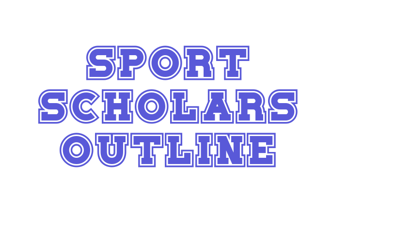 Sport Scholars Outline Font