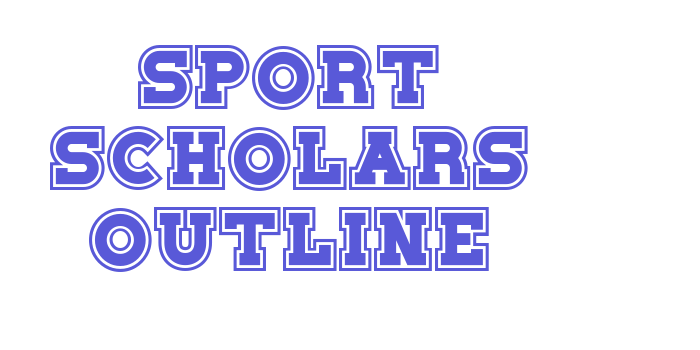 Sport Scholars Outline Font Download