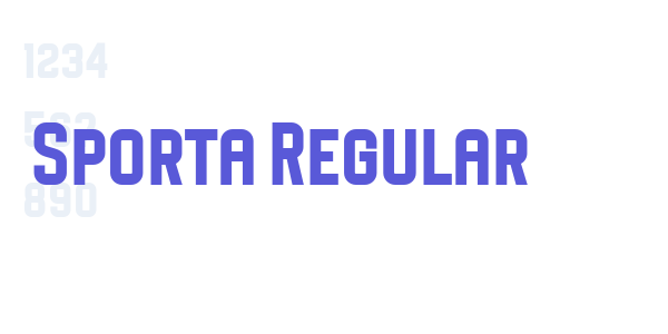 Sporta Regular font free