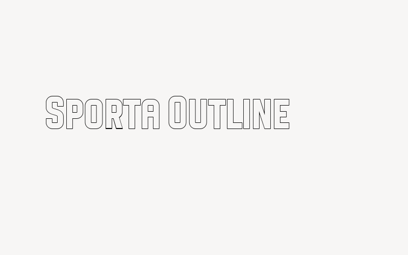 Sporta Outline Font