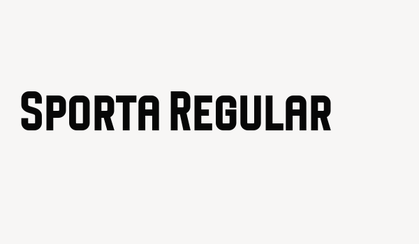 Sporta Regular Font