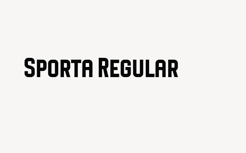 Sporta Regular Font