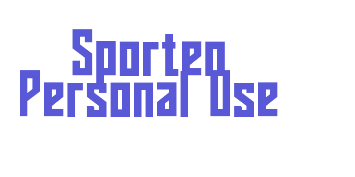 Sporten Personal Use Font Download