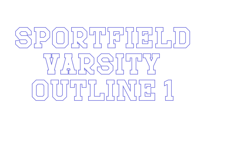 Sportfield Varsity Outline 1 Font