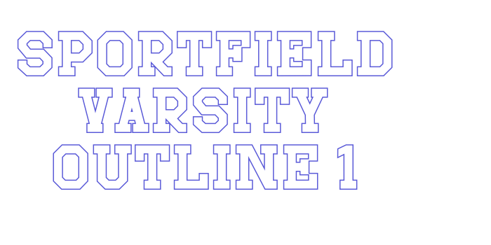 Sportfield Varsity Outline 1 Font Download