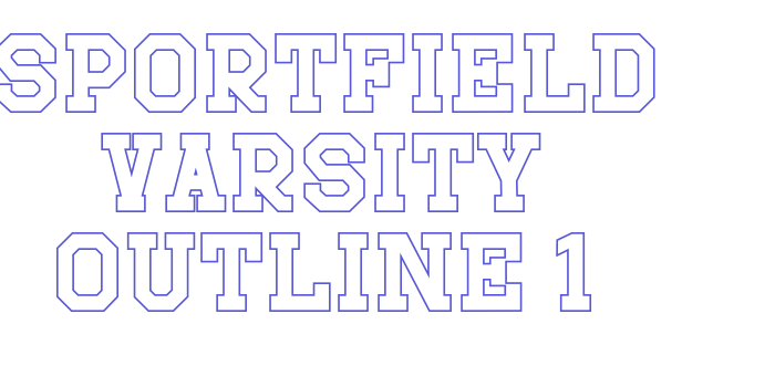 Sportfield Varsity Outline 1 Font