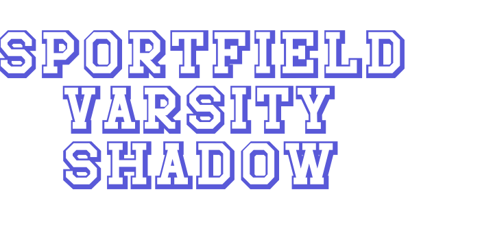 Sportfield Varsity Shadow Font Download