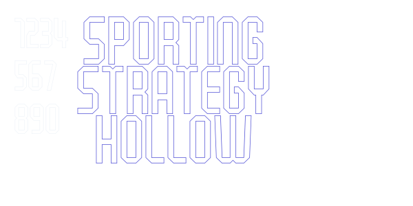 Sporting Strategy Hollow font free