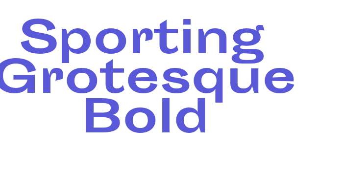 Sporting Grotesque Bold Font Download