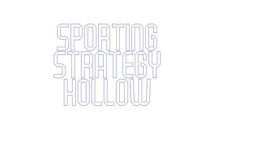 Sporting Strategy Hollow Font