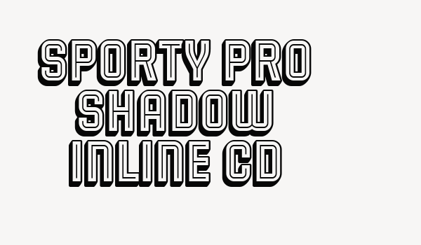 Sporty Pro Shadow Inline CD Font