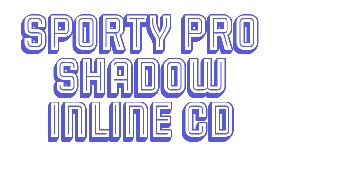 Sporty Pro Shadow Inline CD Font