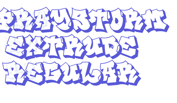 Spraystorm Extrude Regular font free