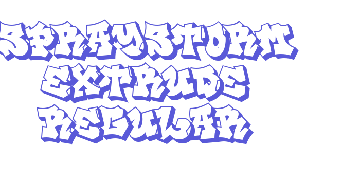 Spraystorm Extrude Regular Font Download