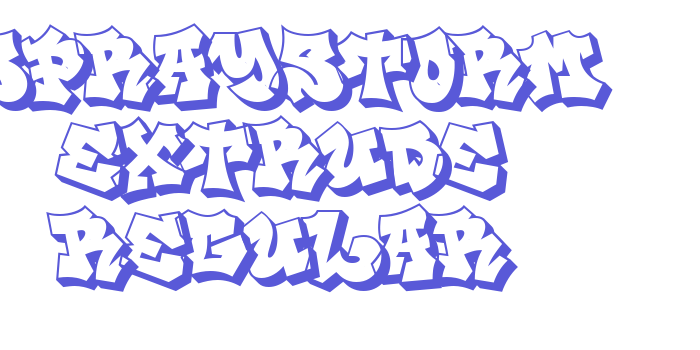 Spraystorm Extrude Regular Font