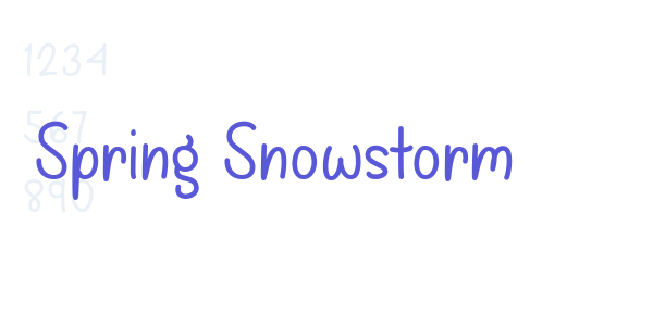 Spring Snowstorm font free