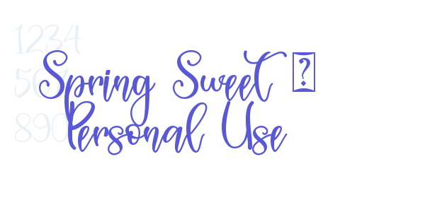 Spring Sweet – Personal Use font