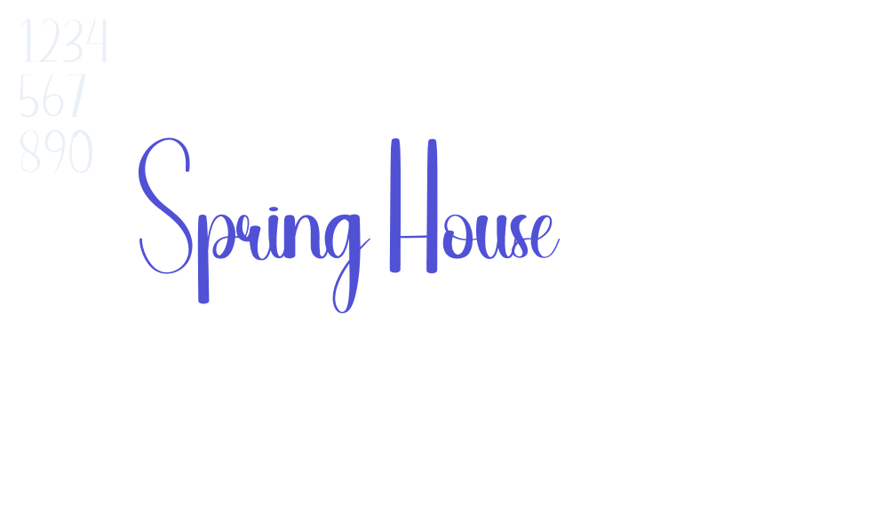 Spring House-font-download