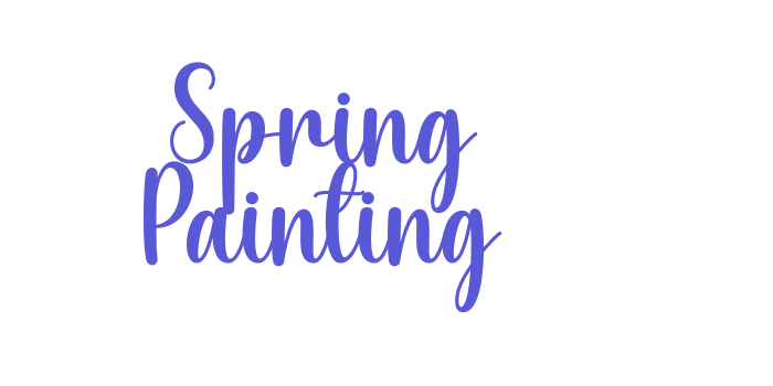 Spring Painting Font