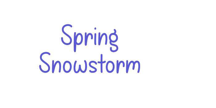 Spring Snowstorm Font