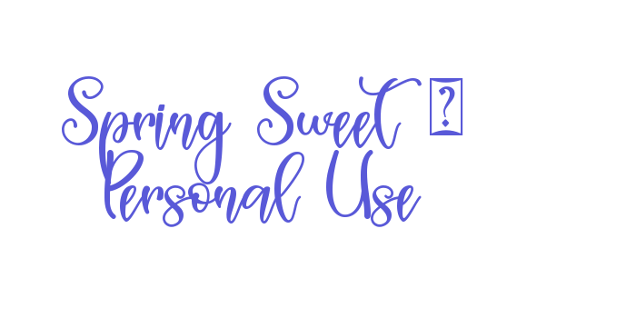 Spring Sweet – Personal Use Font Download