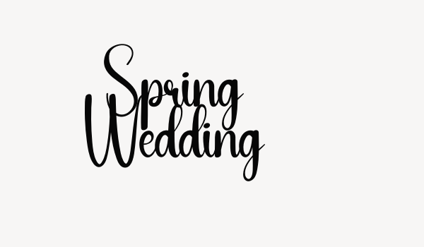 Spring Wedding Font