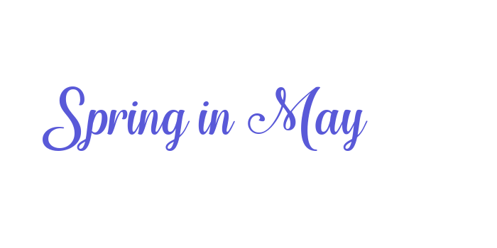 Spring in May Font Download