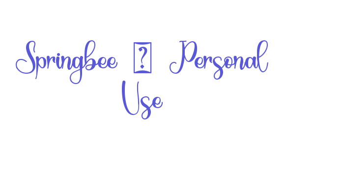 Springbee – Personal Use Font Download