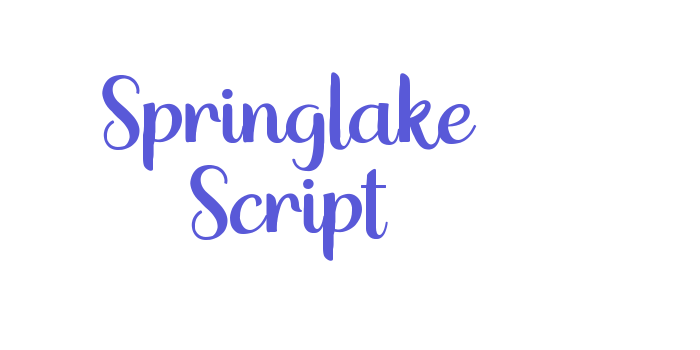 Springlake Script Font