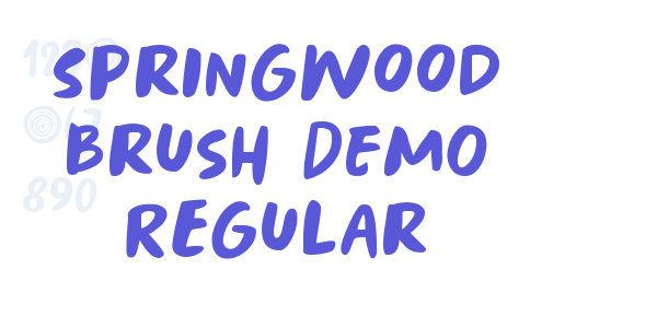 Springwood Brush DEMO Regular font free