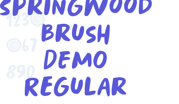 Springwood Brush DEMO Regular font free