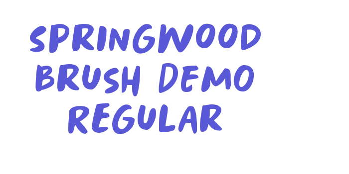 Springwood Brush DEMO Regular Font Download