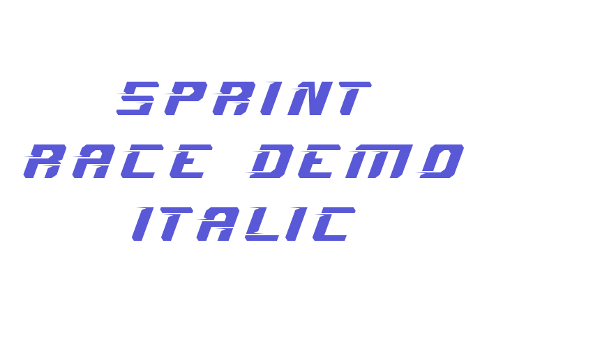 Sprint Race Demo Italic Font Download