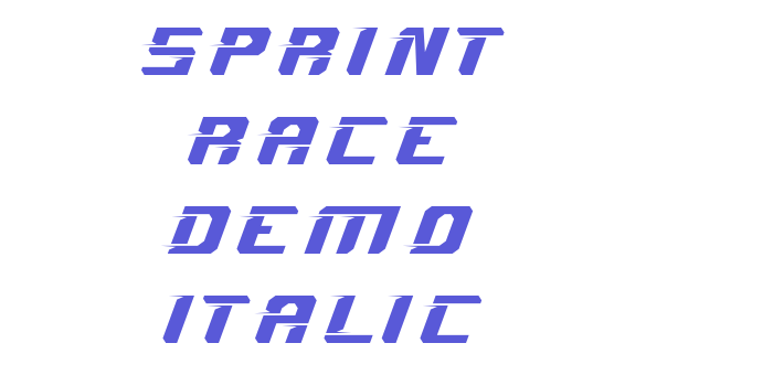 Sprint Race Demo Italic Font Download