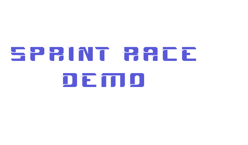 Sprint Race Demo Font Download