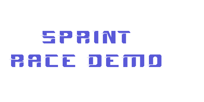 Sprint Race Demo Font Download