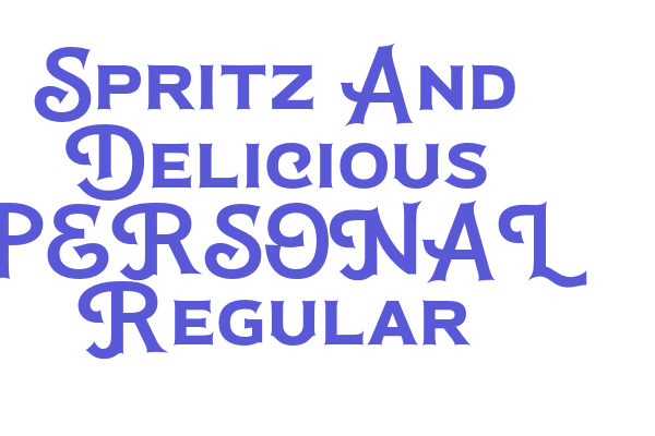 Spritz And Delicious PERSONAL Regular Font