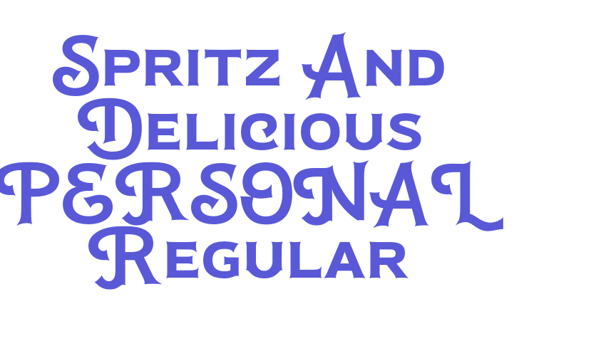 Spritz And Delicious PERSONAL Regular Font Download